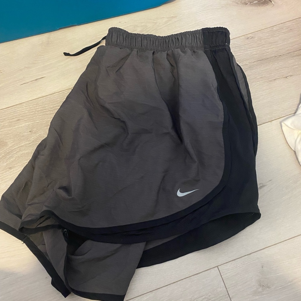 Nike Charcoal and Black Running Shorts